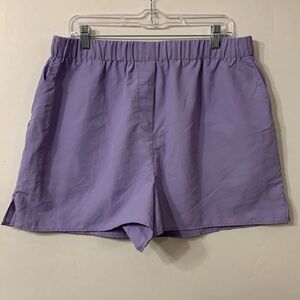 Topshop Womens High Waist Shorts Size 12  Lavender pull  On